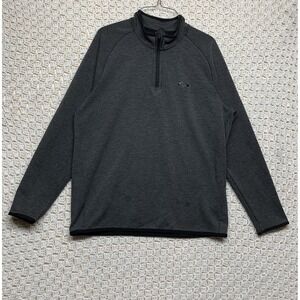 Oakley Pullover Sweatshirt Mens‎ Size M Gray Zip 1/4 Regular Fit Mock Neck